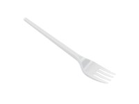 Plast vidlička bílá 18cm/10ks opakovatelně použitelné